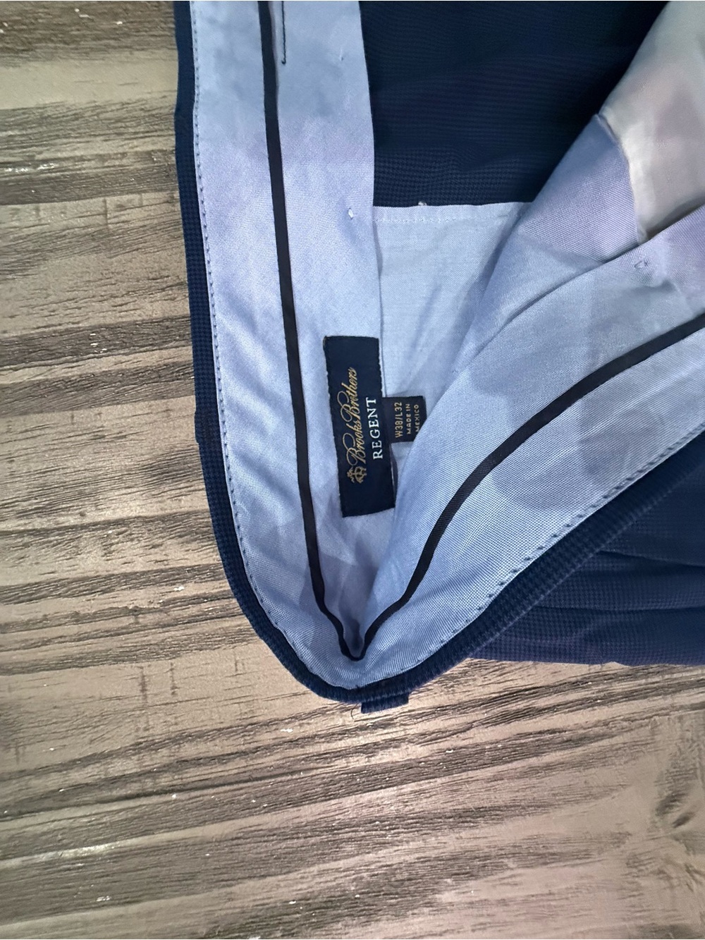Brooks Brothers Regent Vitale Barberis Canonico Navy Dress Pants 38x32 - Picture 6 of 8